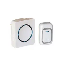 FUJITEL - Timbre Inalámbrico 70m 48 Melodias Waterproof Blanco