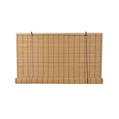 GUIZA - Cortina Roller Bambu Persiana Enrollable 120 X 200 Cafe Claro