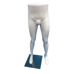GENERICO - Maniquí Piernas Hombre Blanco Base Cuadrada 120cm Gms