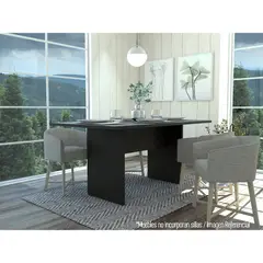 TUHOME - Mesa De Comedor Beijing 6 Puestos Wengue 746x160x90 Cm