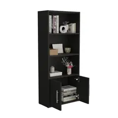 TUHOME - Biblioteca Eco Joy 2 Puertas 4 Niveles Wengue