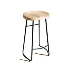 ANYHOGAR - Silla De Bar 65 Cm Taburete Barra Asiento Madera Mostrador