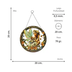 GENERICO - Adorno Colgante Acrílico Atrapasol Hada