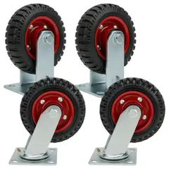 DICAS - Ruedas Con Base Industriales Macizas 6 pulgadas Giratorias Y Fijas