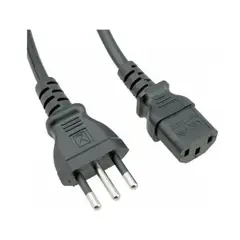 GENERICO - Cable de Poder PC 1.8m Negro Seguro, Flexible y Multiuso