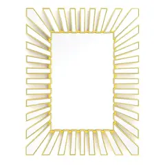 GENERICO - Espejo Decorativo Rectangular Marco Dorado 70x90cm Estilo Moderno y Elegante