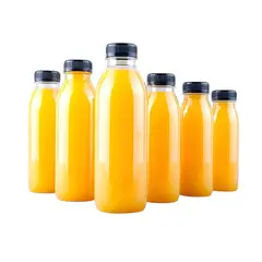 PASTELERIUSCL - 6 Botellas Plasticas Transparentes Botella Con Tapa 500ml Botellas Para Jugos Botella Pet Con Tapa