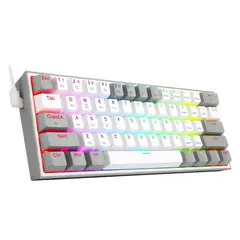 REDRAGON - Teclado Gamer Fizz Pro K616 RGB WG SP - Blanco Gris