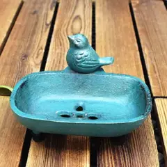 GENERICO - Jabonera De Hierro Fundido Resistente Y Acabado Antiguo Ave