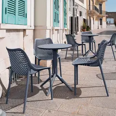 DECO EXTERIOR - 4 Sillas de exterior Air color Gris