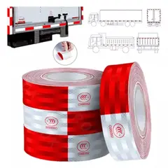 KINDA NICE - Bandas Reflectantes Anticolisión Para Camiones 5cm X 45m