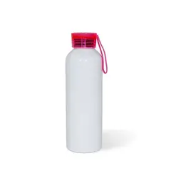 TODOK - Pack 12 Botellas Sport Para Sublimación 750ml Tapa Color Rosa