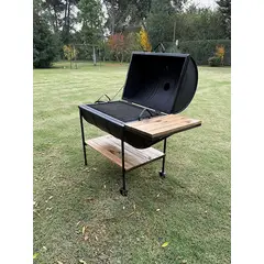GENERICO - Parrilla Asado A Carbon Con Tapa Y Mesa 90x60 Santa Parrilla