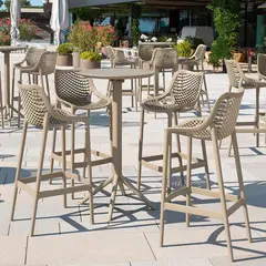 DECO EXTERIOR - 4 Taburetes de exterior Air Bar 75 - Arena