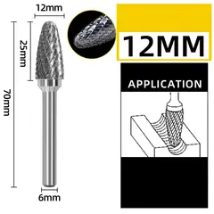 ZG STORE - Lima Rotativa Fresa Broca Carburo Tungsteno Para Dremel 12mm Doble