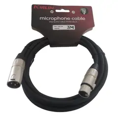 KIRLIN - Cable Microfono XLR 3 mts MPC-280-3M
