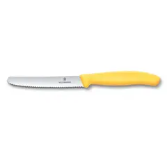 VICTORINOX - Cuchillo tomatemesa Swiss Classic dentado amarillo
