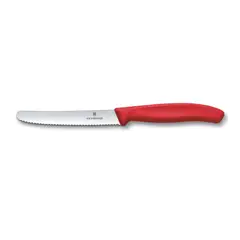 VICTORINOX - Cuchillo tomatemesa Swiss Classic dentado rojo
