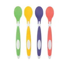 DR BROWN'S - Pack 4 Cucharas Punta Blanda Dr. Brown´s 4M+ Coloridas