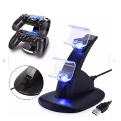 GENERICO - Cargador Doble Oem Otvo Para Joystick Ps4 Usb