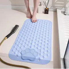 HOMEY - Pack De 2 Alfombra Antideslizante De Ducha Color Celeste 73x41, Marca