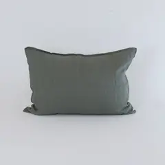 NATURALINO - Funda de Almohada Lino 50x70 cms Musgo -