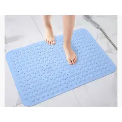 HOMEY - Pack De 2 Alfombra Antideslizante De Ducha Celeste 77.5x38.5, Marca