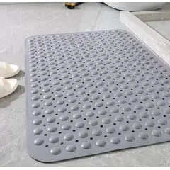 HOMEY - Pack De 2 Alfombras De Ducha Antideslizante Lisas Color Gris, Marca