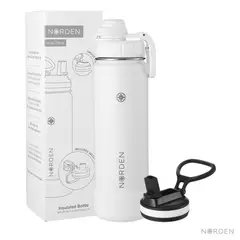 NORDEN - Termo Botella Térmica Agua Acero Inoxidable 710ml Blanco