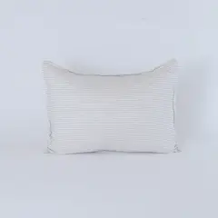 NATURALINO - Funda de Almohada Lino 50x70 cm Lineas Beige -