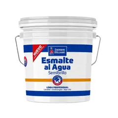 SHERWIN WILLIAMS - Esmalte al agua Profesional semibrillo blanco 4 gal