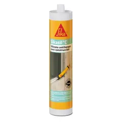 SIKA - Silicona neutra Sikasil-C blanca para construcción 300 ml
