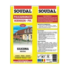 SOUDAL - Silicona neutra blanca 300 ml