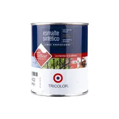 TRICOLOR - Esmalte sintético Profesional blanco 1/8 gal