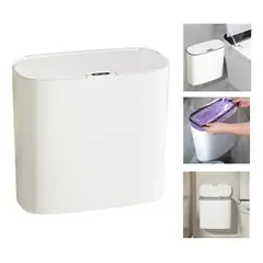 GENERICO - Basurero Inteligente Con Sensor 14L Para Hogar Blanco