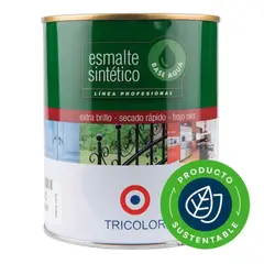 TRICOLOR - Esmalte sintético base agua negro 1/4 gal
