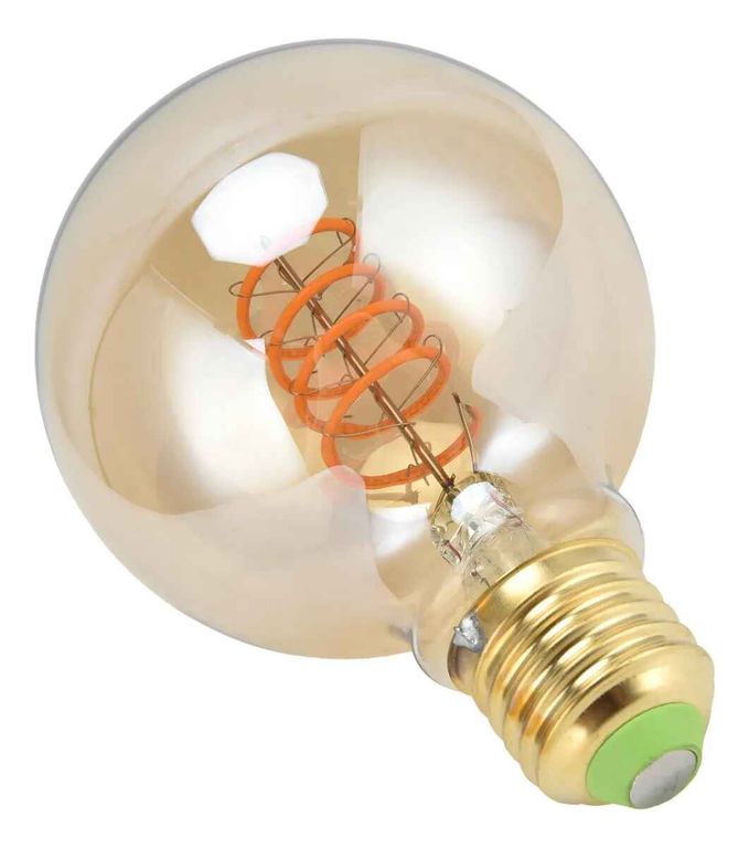 Ampolleta Led G80 Vintage 4w E27 2700k Ambar Luz Amarillo