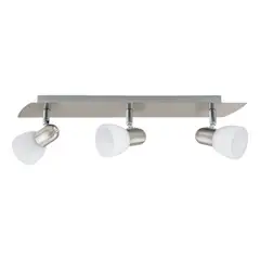 EGLO - Foco Sobrepuesto paredtecho Enea acero 70MM 3X40W E14 Cód90985