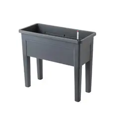 GENERICO - Macetero rectangular 74x34x65 cm gris Casa VIVA