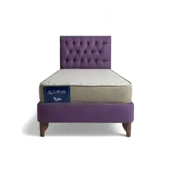 GENERICO - CAMA EUROPEA 15PLAZAS CAPITONE MORADO FELPA