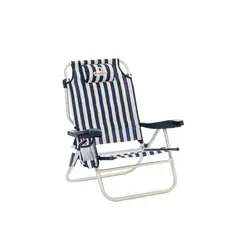 WAPPY TIENDA - Silla Plegable de playa Portatil Camping jardín y playa Azul Wappy