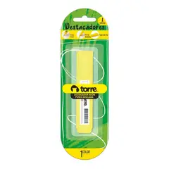 TORRE - PACK X 4 DESTACADOR PUNTA BISELADA AMARILLO BLÍSTER –