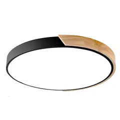 UMEXUS - Lámpara de Techo Madera Negro 23cm Moderna Dormitorio