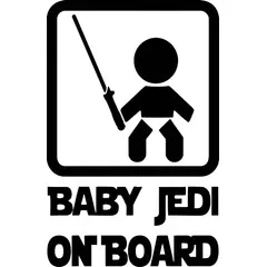 GENERICO - Sticker Baby Jedi On Board A Bordo Auto Camioneta