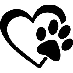 GENERICO - Sticker Garra Corazón Pata Perro Mascota Auto Camioneta