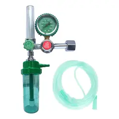 KUANGYE - Regulador De Oxígeno Tuerca Tipo H - Kit Flujómetro Vaso