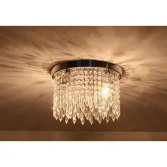 UMEXUS - Lámpara de Techo Cristal Split 5 Luces Plateada 30cm