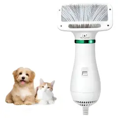 IRM - Cepillo Secador De Pelo Mascota 2 En 1 Perro Gato Peine Electrico Silencioso Calidad Pro FIGOIMPORT