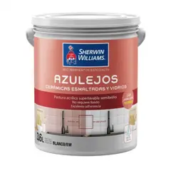 SHERWIN WILLIAMS - Esmalte para azulejo blanco semibrillante 1 gal