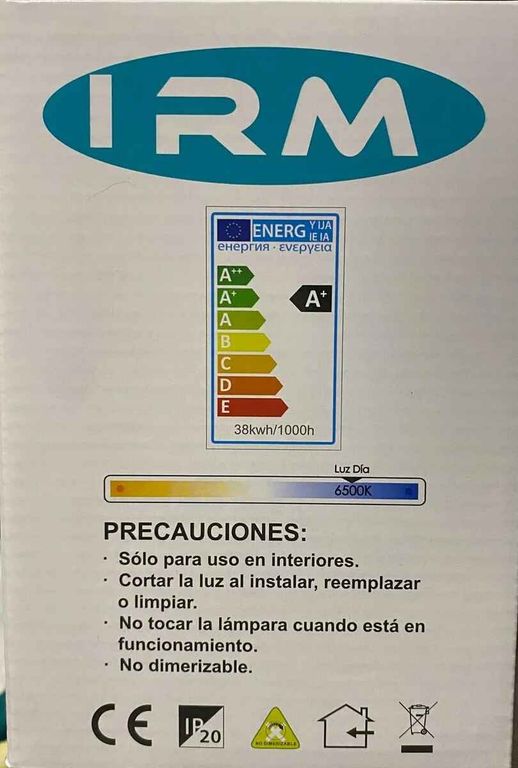 Ampolleta Led 38w Luz Fría 6500k 3600lm Iliminación Intensa